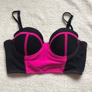 Bongo Pink & Black Swimsuit top